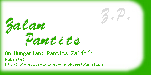 zalan pantits business card